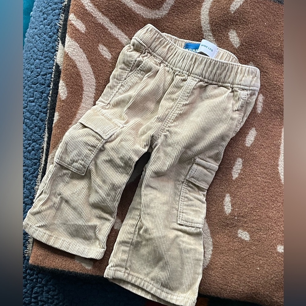 Tan Corduroy Cargo Pants 6-12 months